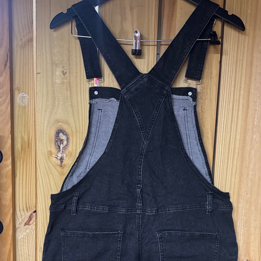 Classic Black Denim Jumpsuit - Picture 4 of 6